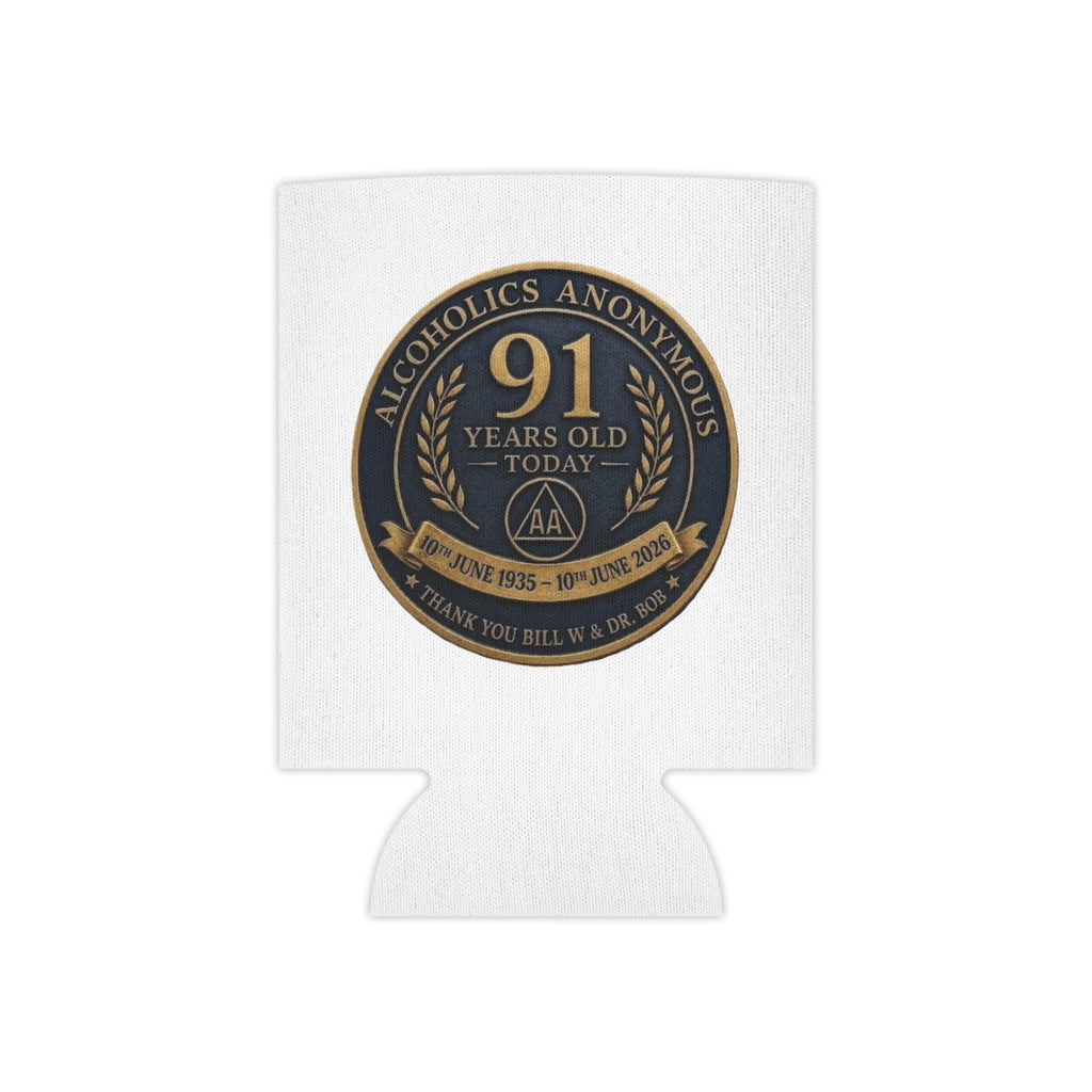 AA 91st Anniversary Can Cooler – Alcoholics Anonymous Commemorative Koozie