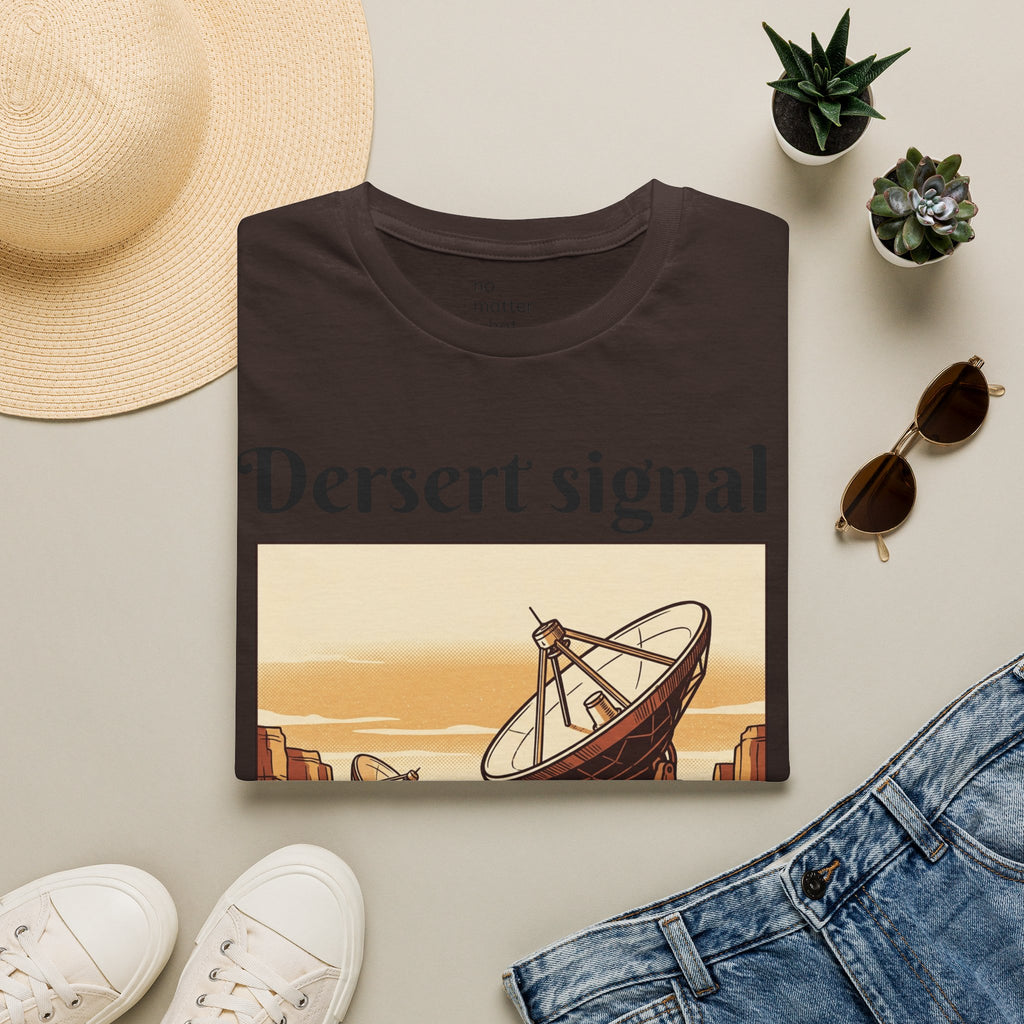 Desert Signal T-Shirt — Retro Satellite Dish Graphic Tee