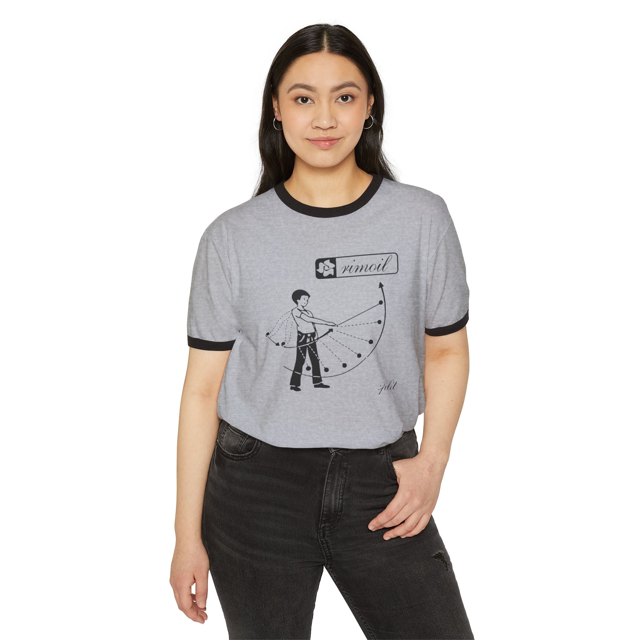 Ringer T-Shirt — Vintage Archer Graphic with 'remodel' Label