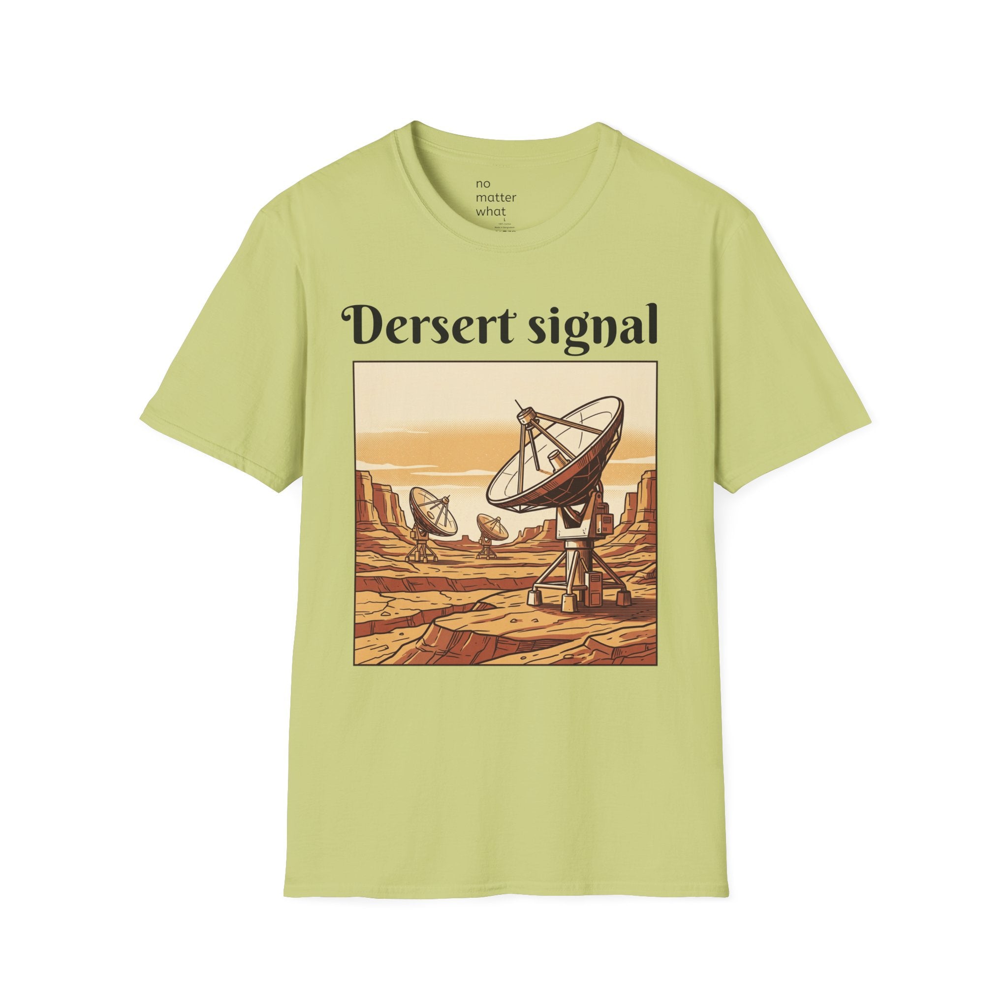 Desert Signal T-Shirt — Retro Satellite Dish Graphic Tee