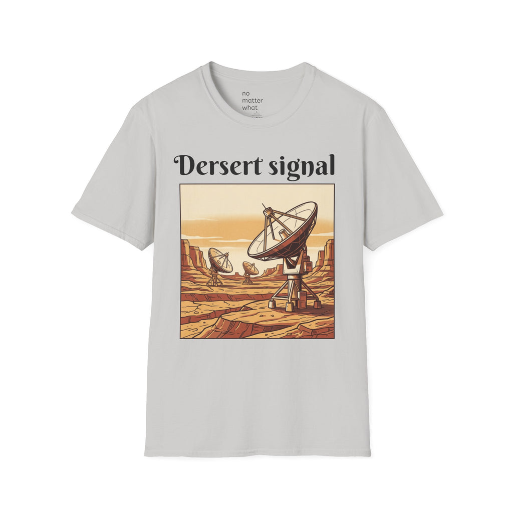 Desert Signal T-Shirt — Retro Satellite Dish Graphic Tee