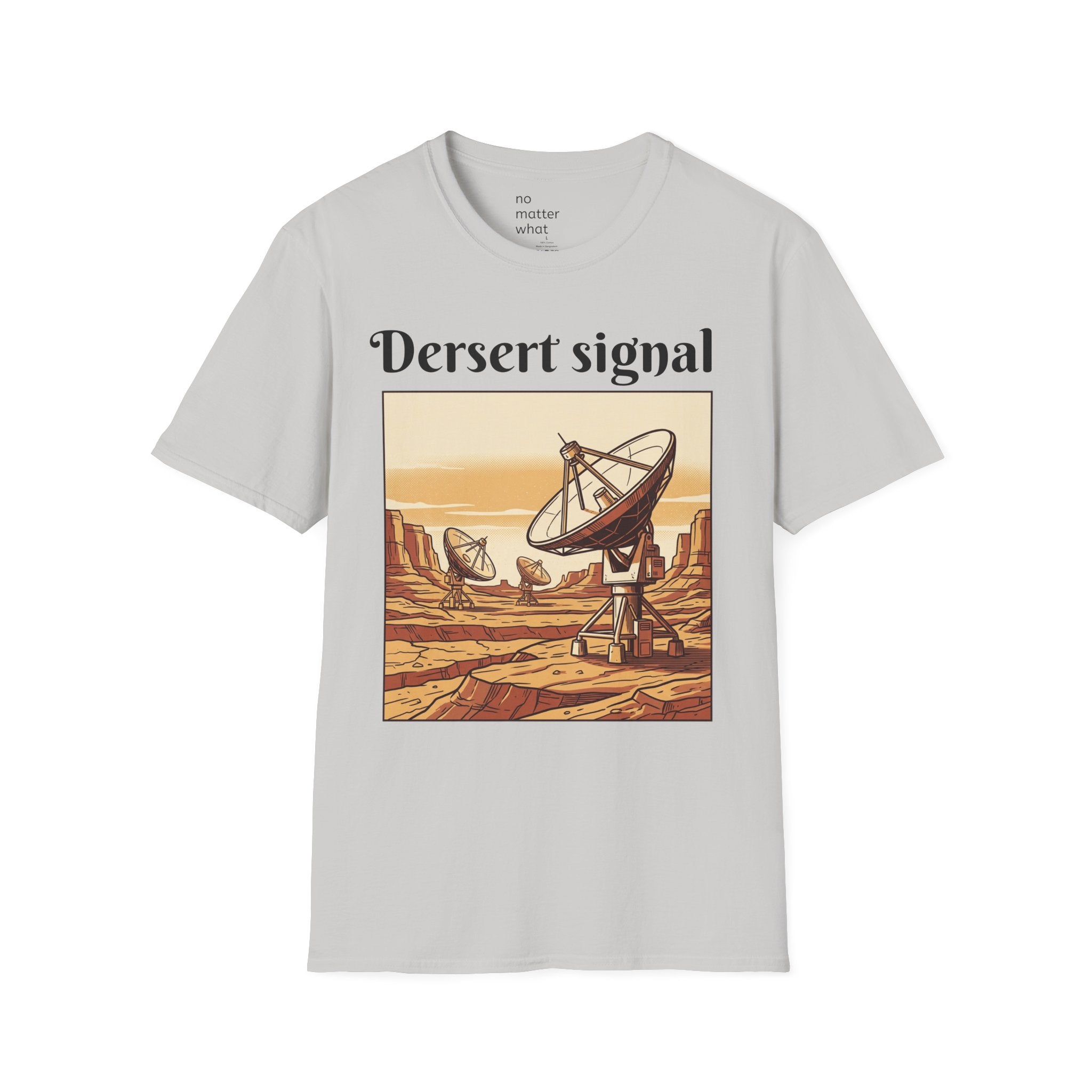 Desert Signal T-Shirt — Retro Satellite Dish Graphic Tee