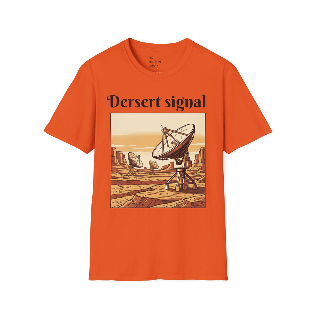 Desert Signal T-Shirt — Retro Satellite Dish Graphic Tee