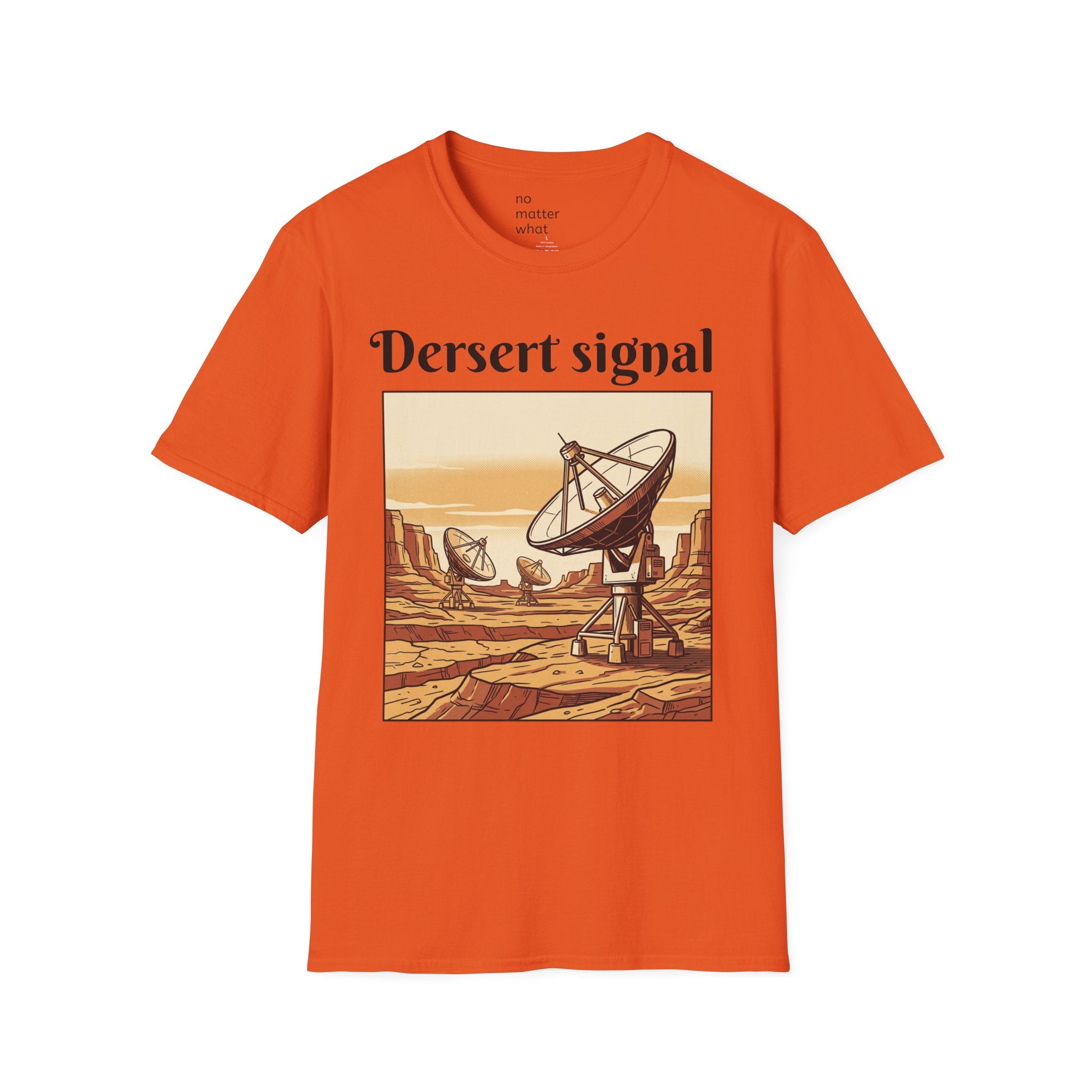 Desert Signal T-Shirt — Retro Satellite Dish Graphic Tee