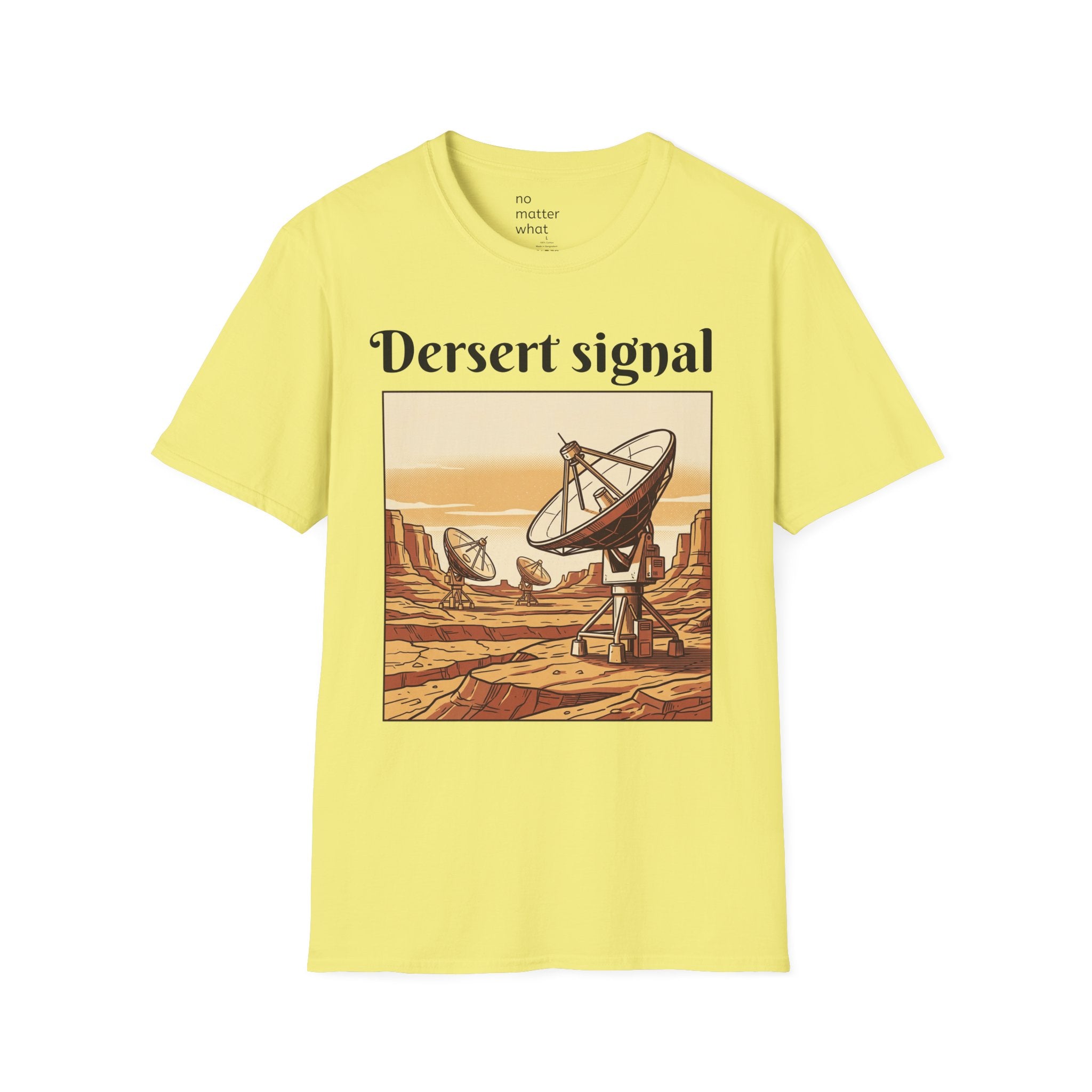 Desert Signal T-Shirt — Retro Satellite Dish Graphic Tee