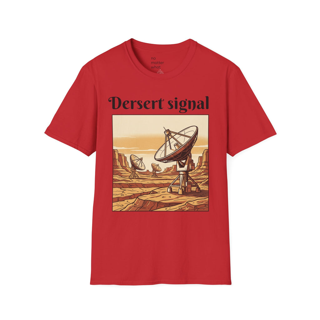 Desert Signal T-Shirt — Retro Satellite Dish Graphic Tee