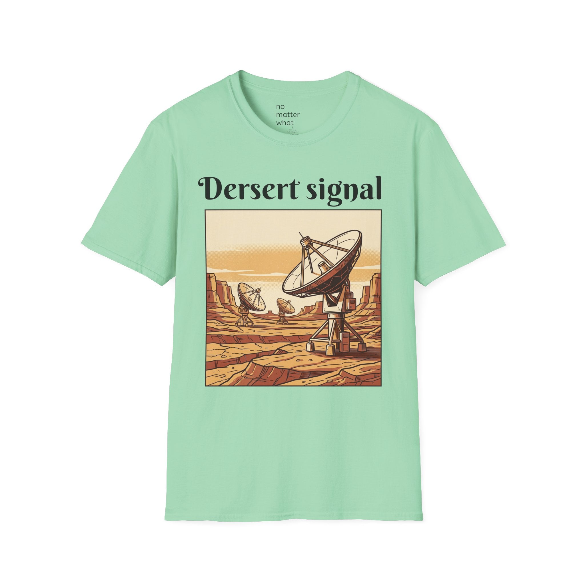 Desert Signal T-Shirt — Retro Satellite Dish Graphic Tee