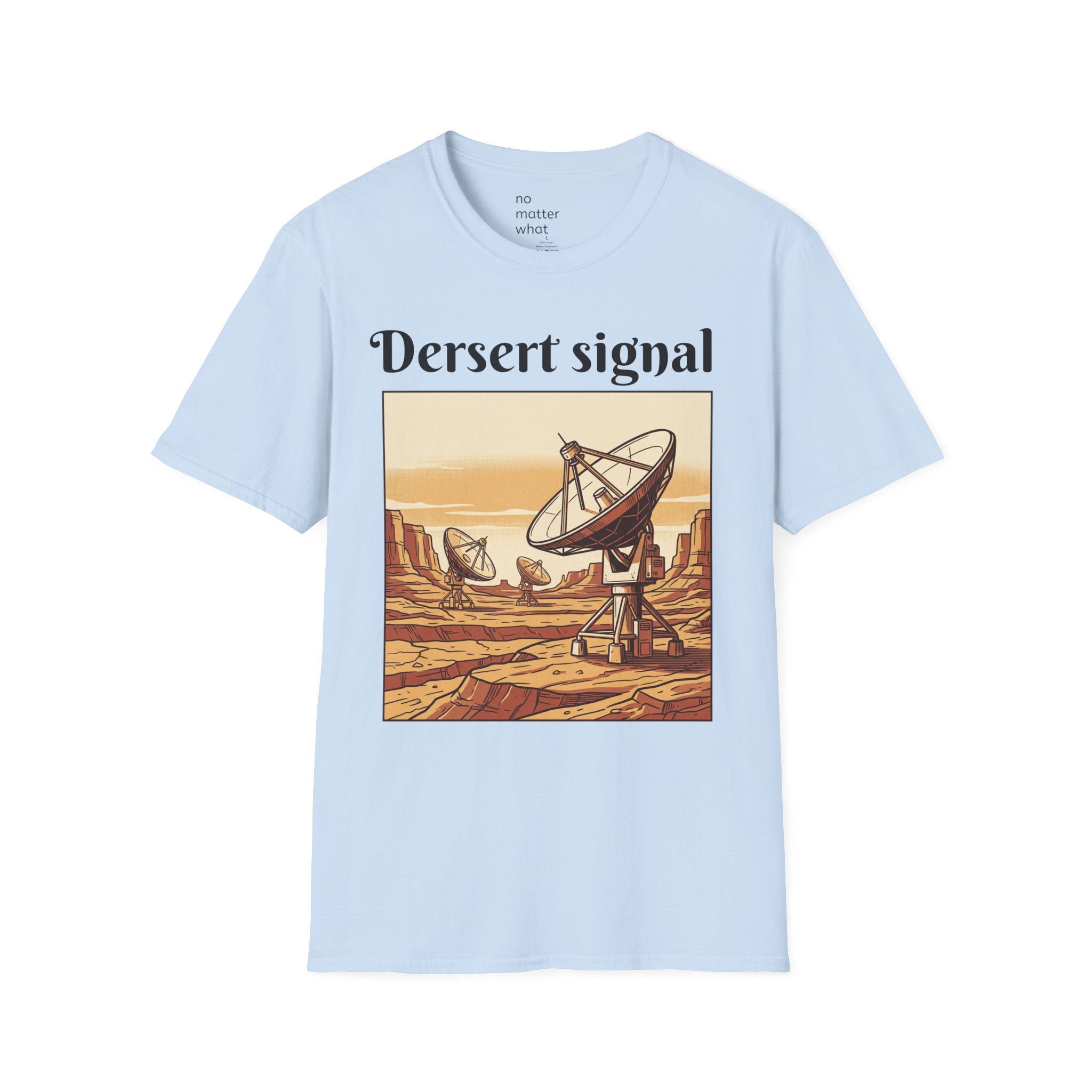 Desert Signal T-Shirt — Retro Satellite Dish Graphic Tee