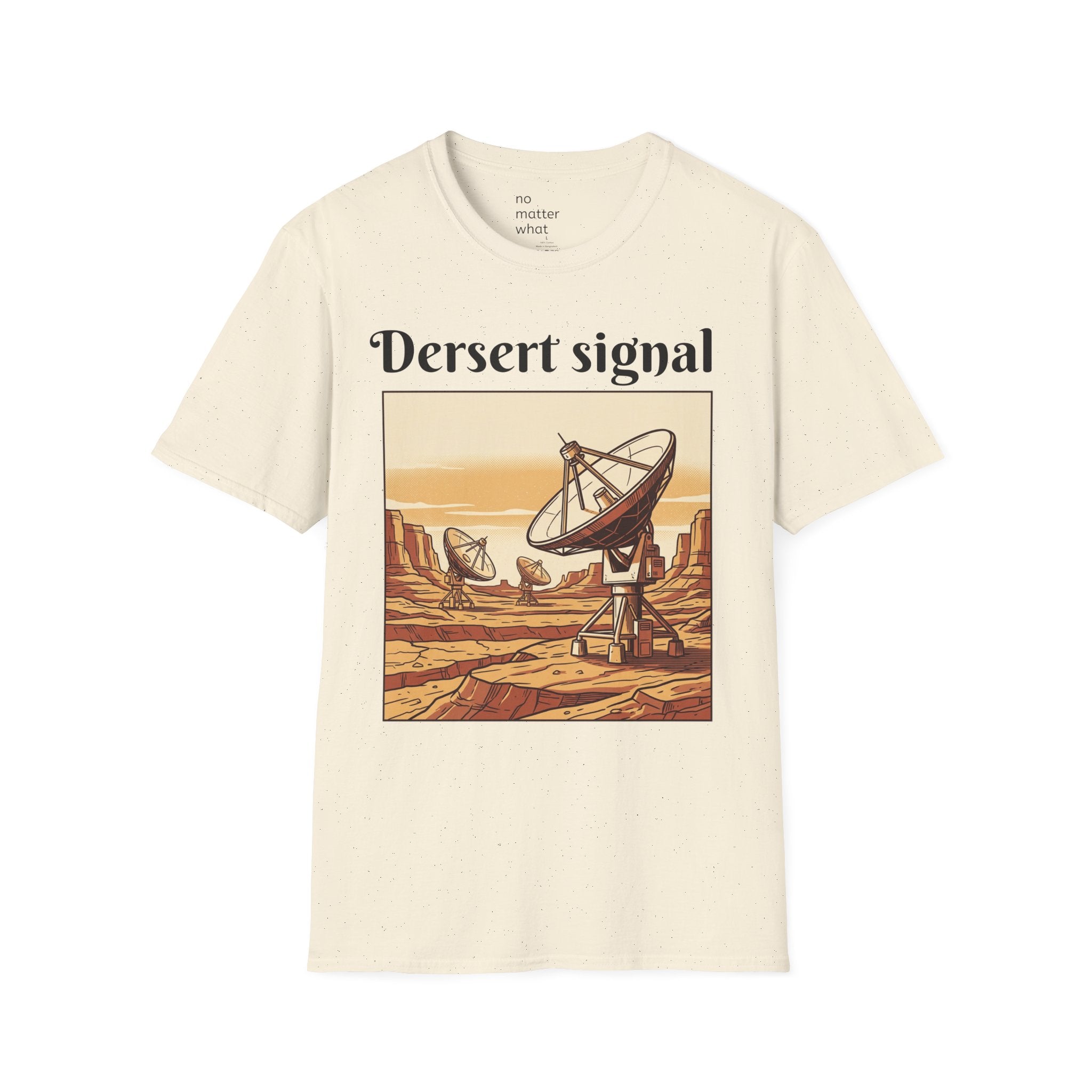 Desert Signal T-Shirt — Retro Satellite Dish Graphic Tee