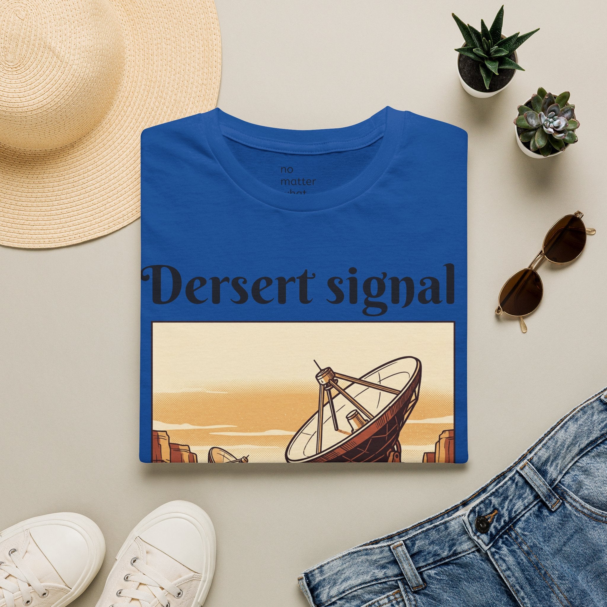 Desert Signal T-Shirt — Retro Satellite Dish Graphic Tee