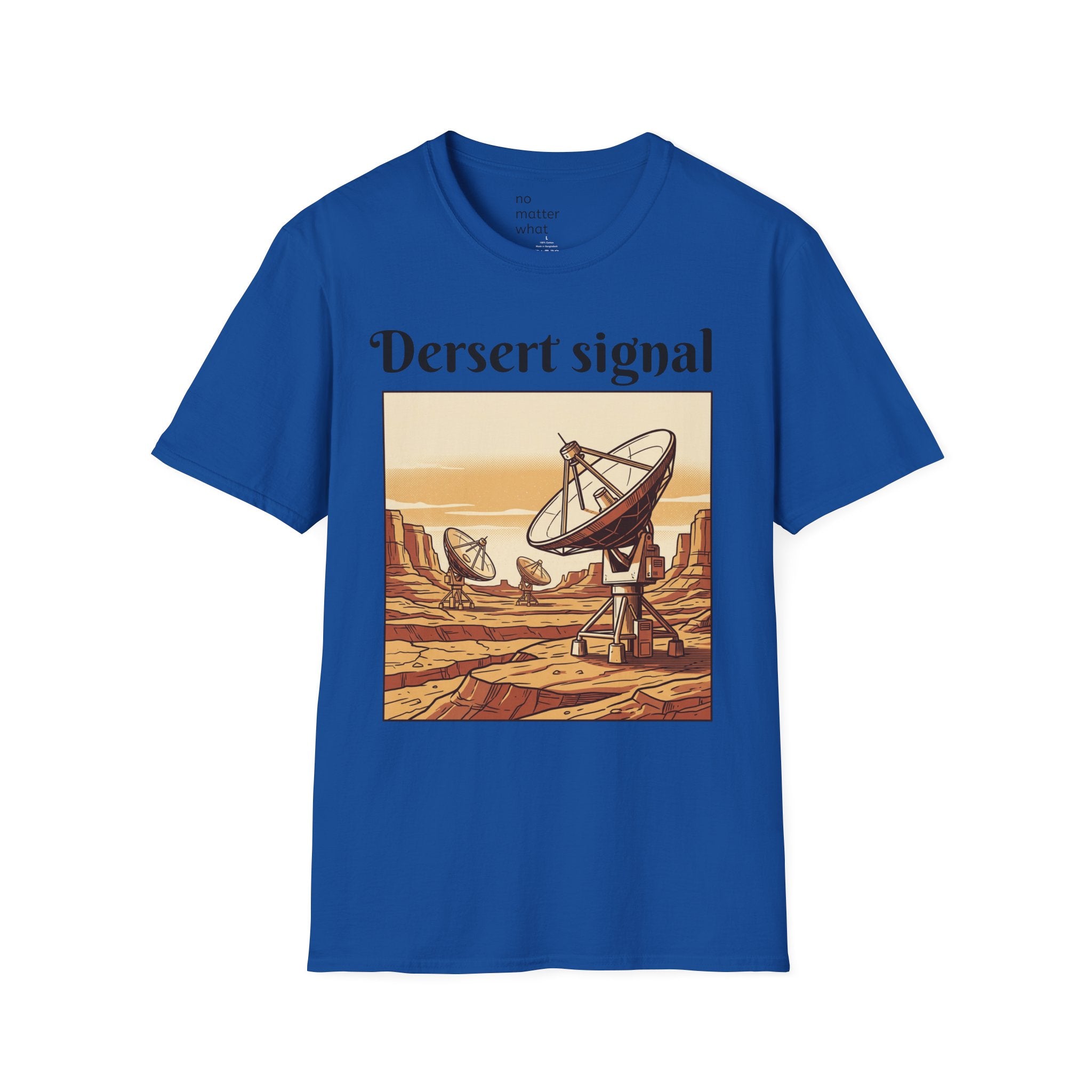 Desert Signal T-Shirt — Retro Satellite Dish Graphic Tee