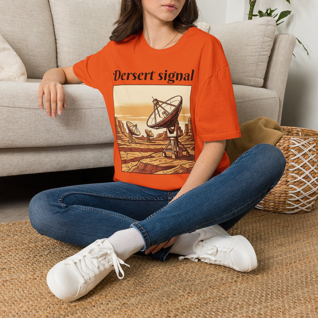 Desert Signal T-Shirt — Retro Satellite Dish Graphic Tee