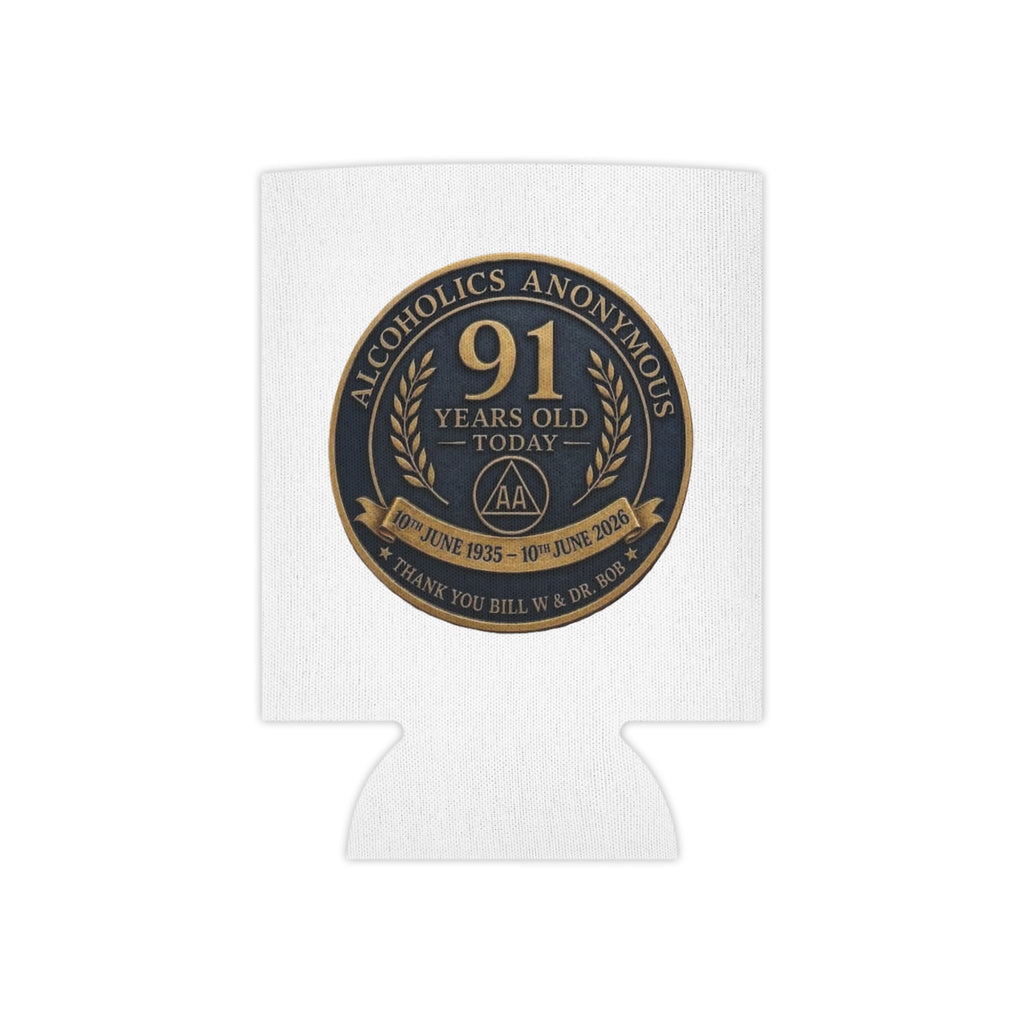 AA 91st Anniversary Can Cooler – Alcoholics Anonymous Commemorative Koozie