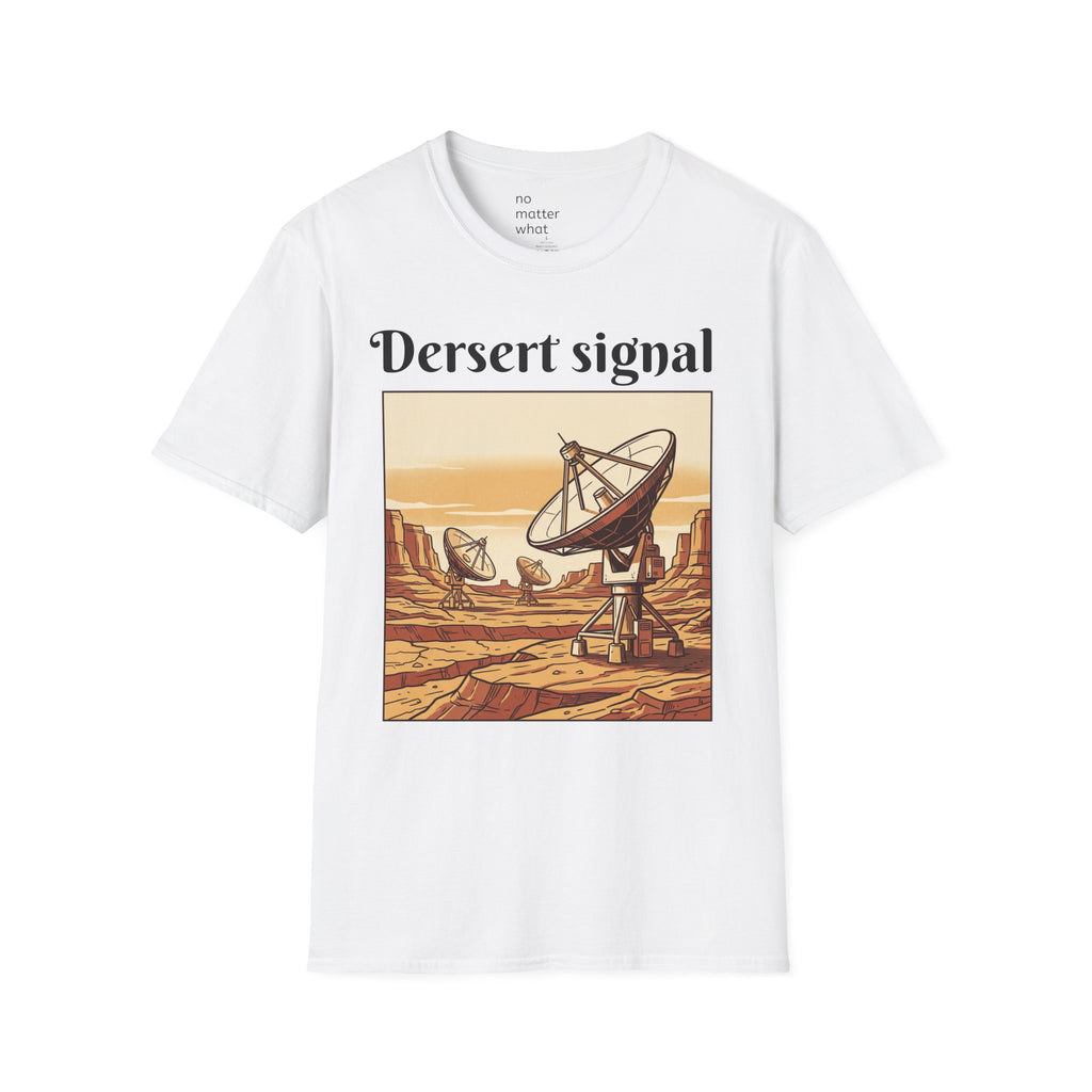 Desert Signal T-Shirt — Retro Satellite Dish Graphic Tee
