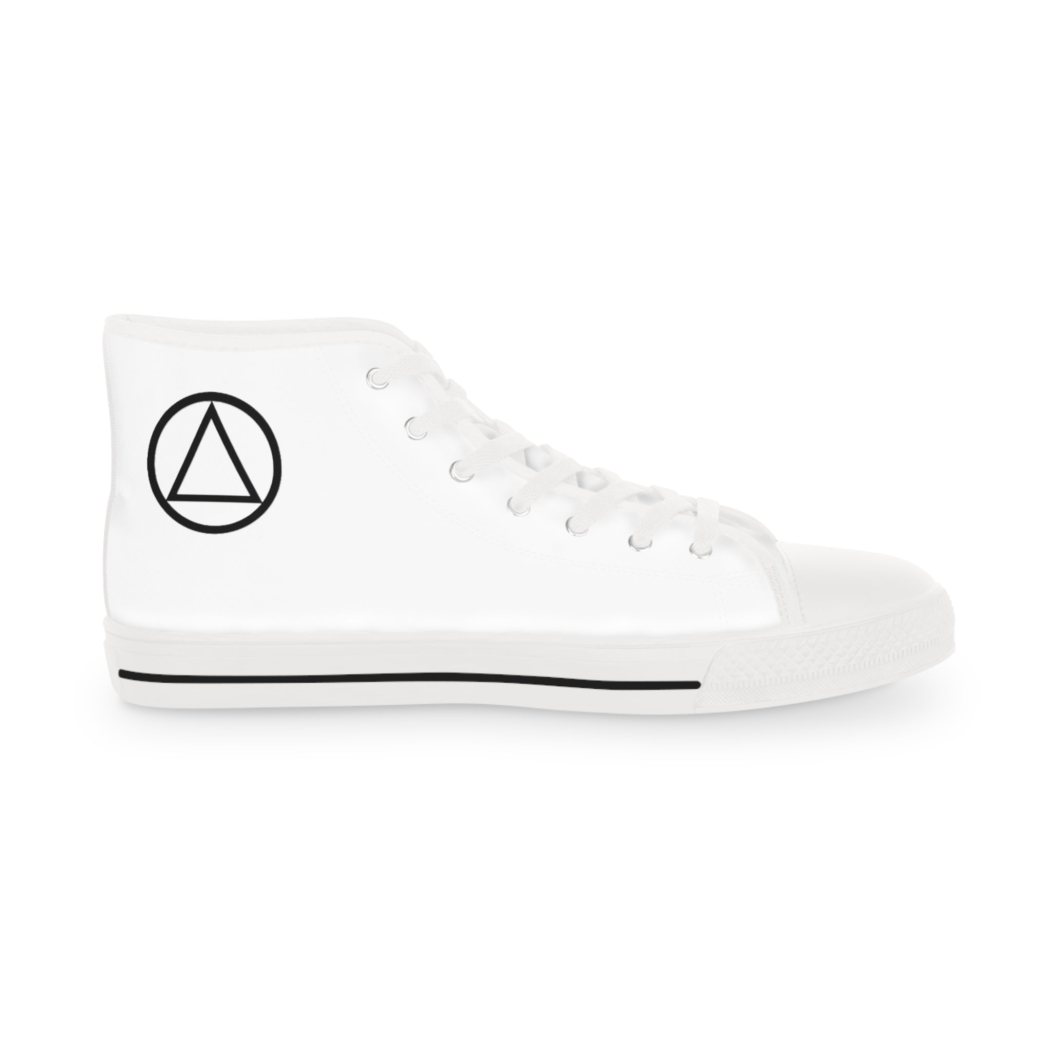Classic White High Top Sneakers — Men's Casual Canvas Shoes