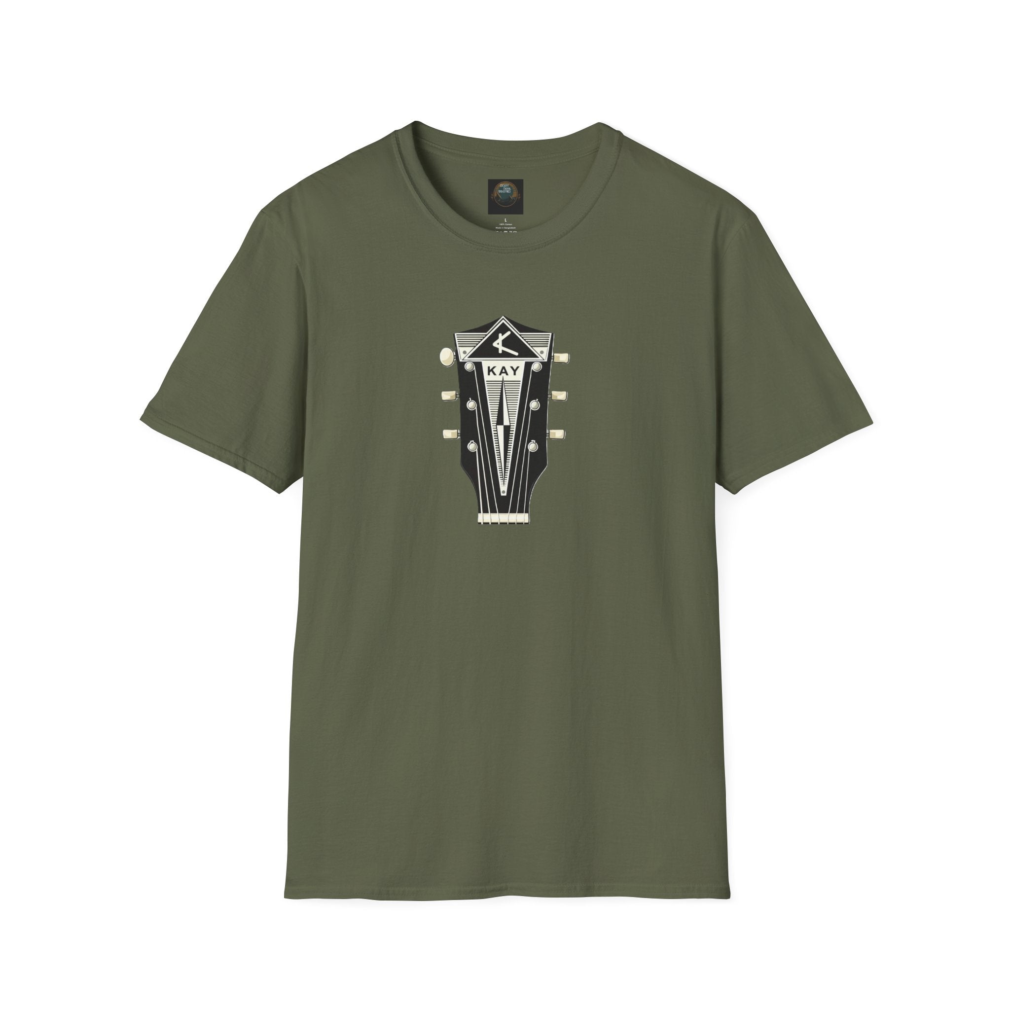Vintage Kay Guitar Headstock T-Shirt — Retro Music Tee for Guitarists
