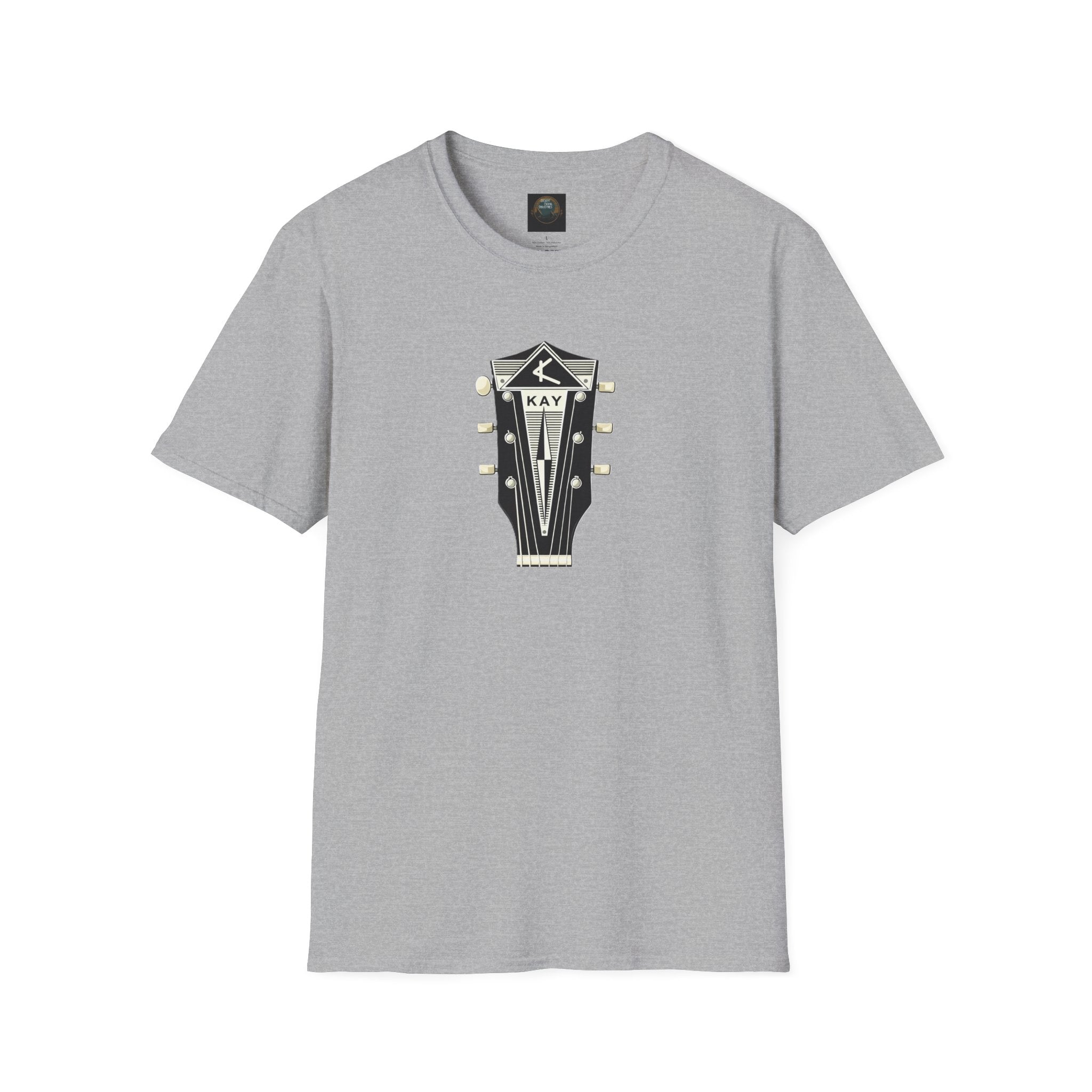 Vintage Kay Guitar Headstock T-Shirt — Retro Music Tee for Guitarists