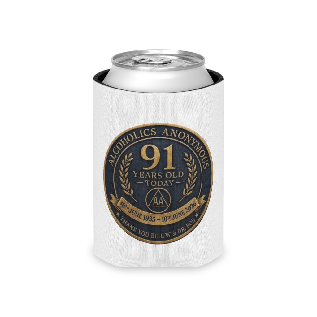 AA 91st Anniversary Can Cooler – Alcoholics Anonymous Commemorative Koozie