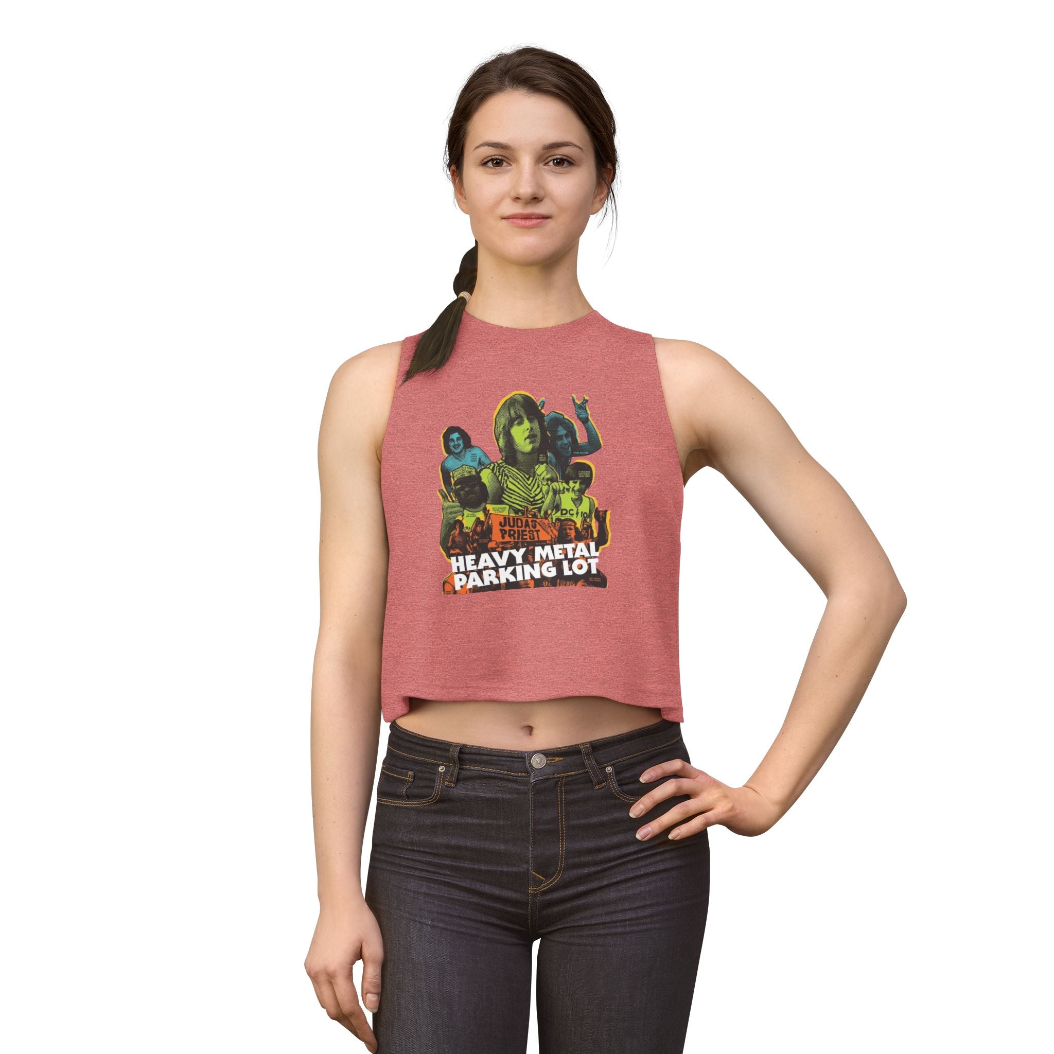 Heavy Metal Parking Lot Graphic Crop Top