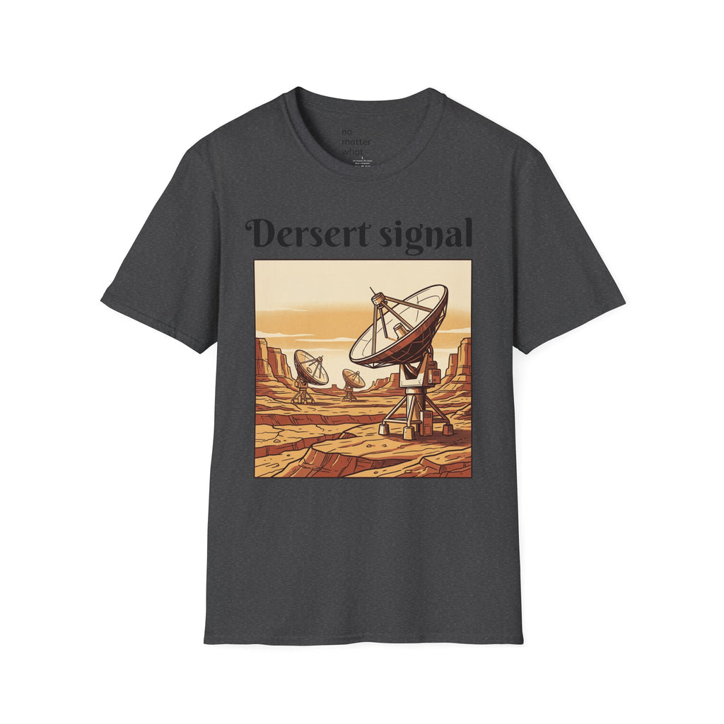 Desert Signal T-Shirt — Retro Satellite Dish Graphic Tee