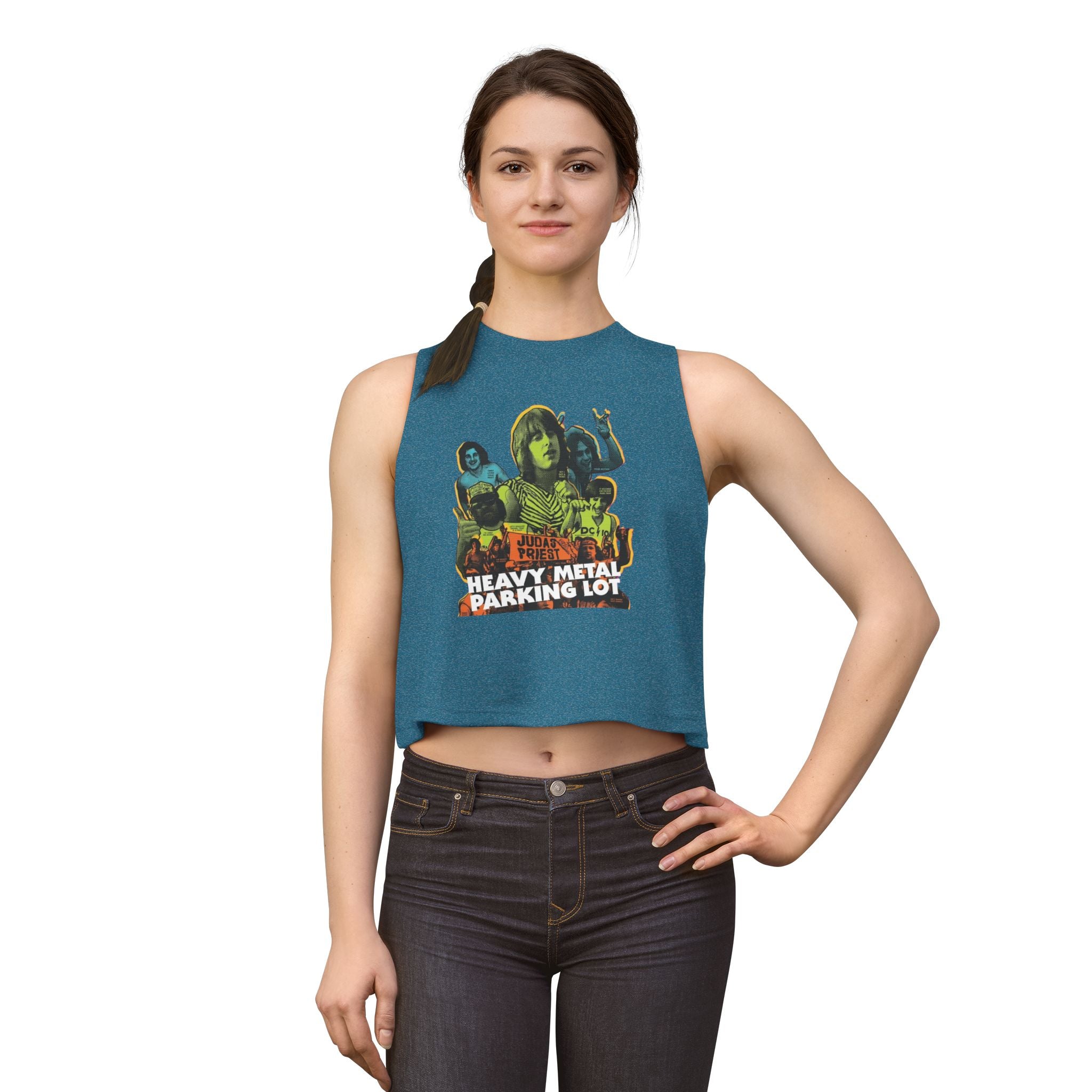 Heavy Metal Parking Lot Graphic Crop Top