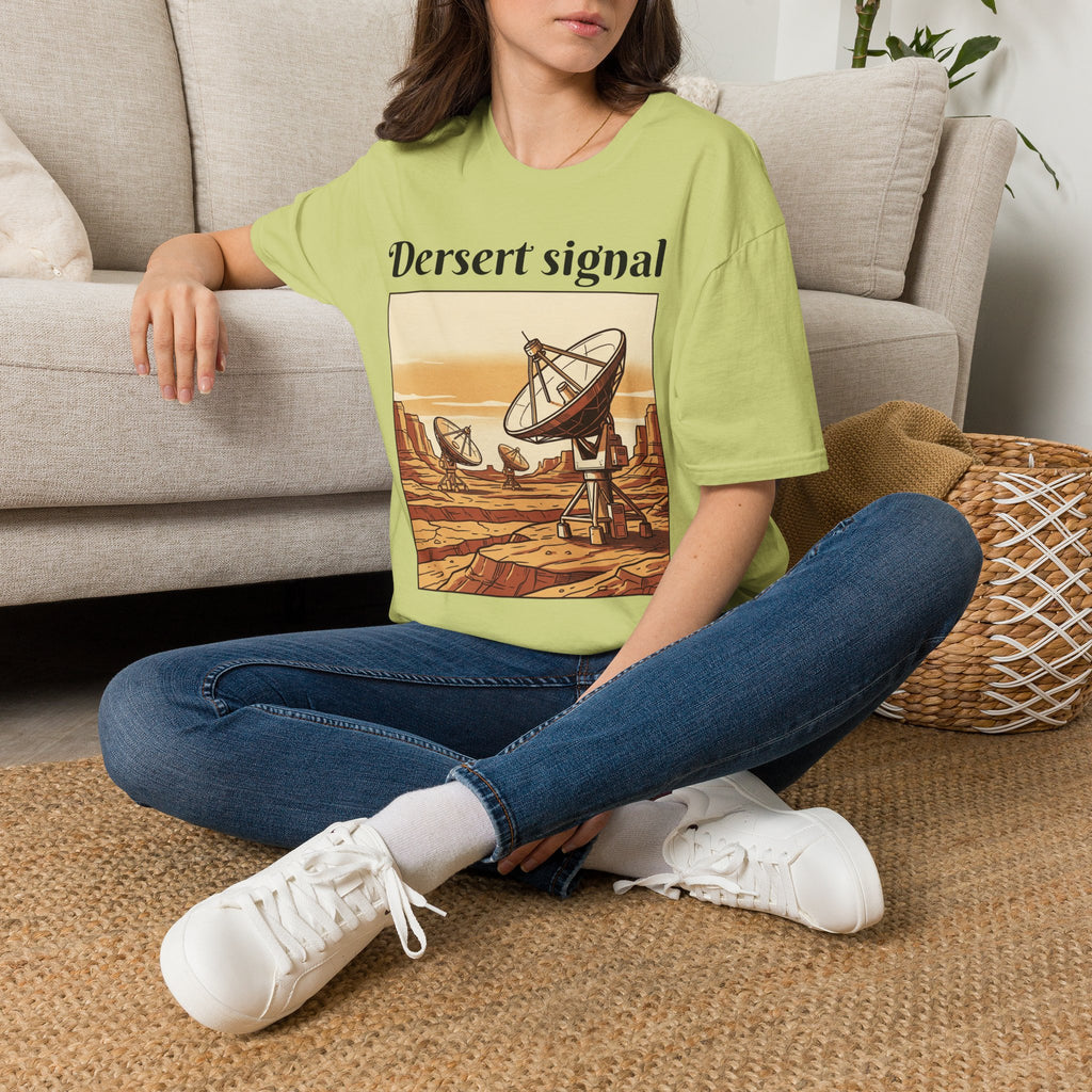 Desert Signal T-Shirt — Retro Satellite Dish Graphic Tee