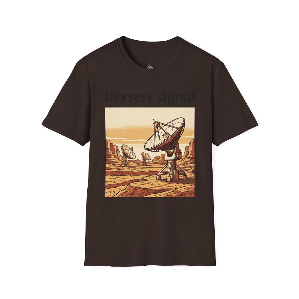 Desert Signal T-Shirt — Retro Satellite Dish Graphic Tee